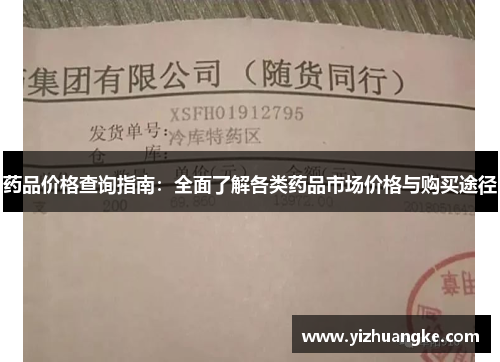 药品价格查询指南：全面了解各类药品市场价格与购买途径